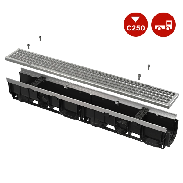 תעלת ניקוז חוץ C250 רשת מגולוונת